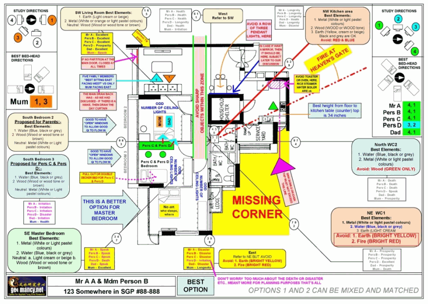 Sample Feng Shui Consultation Layout Proposal